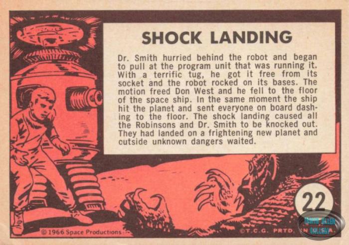 Lost in Space Topps #22 Back