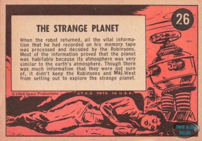 Lost in Space Topps #26 Back
