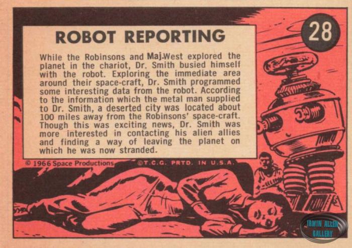 Lost in Space Topps #28 Back