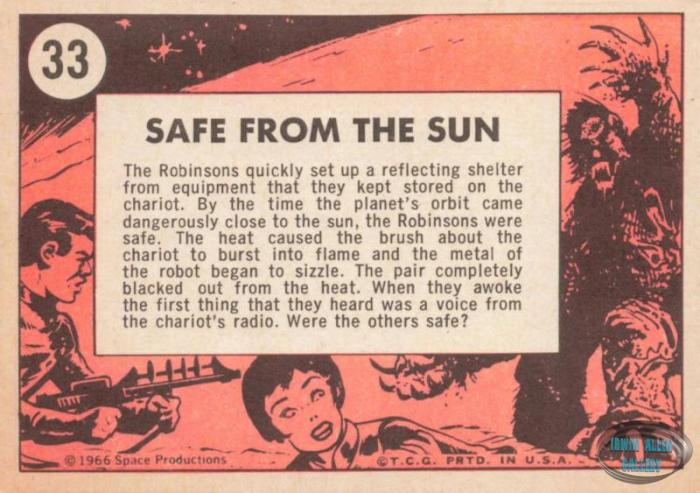 Lost in Space Topps #33 Back
