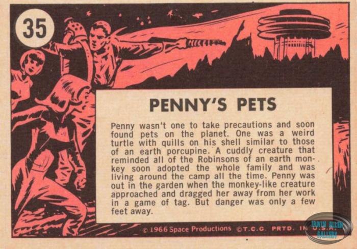 Lost in Space Topps #35 Back