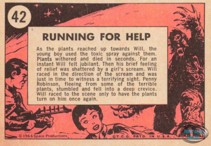 Lost in Space Topps #42 Back