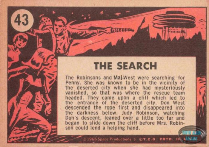 Lost in Space Topps #43 Back