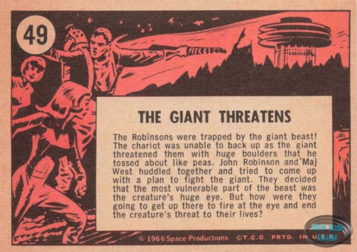Lost in Space Topps #49 Back