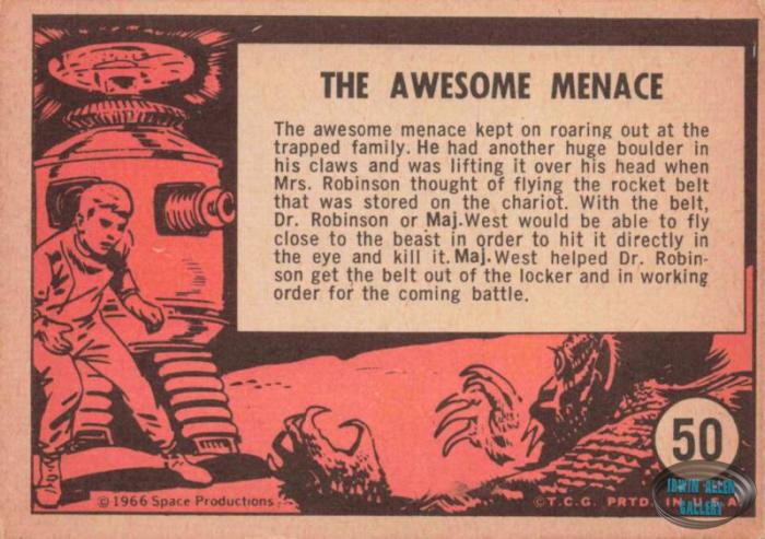 Lost in Space Topps #50 Back