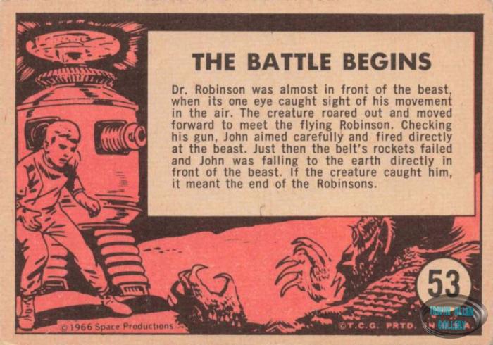 Lost in Space Topps #53 Back