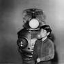 Bill Mumy and Robot with bubble gum