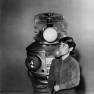 Bill Mumy and Robot blowing bubble gum