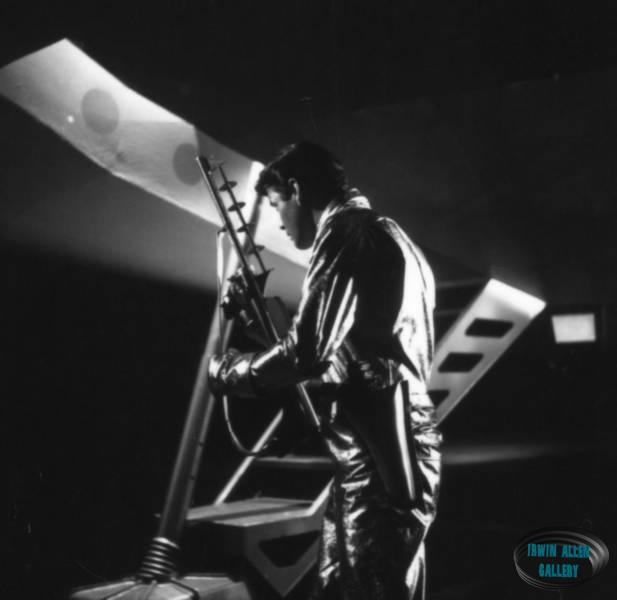 Guy Williams with the laser rifle