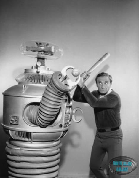 Jonathan Harris and Bob May (Robot)