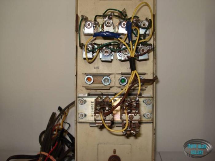 Back of Flight Console Radar Panel Prop Switch Panel