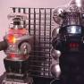 Robby the Robot and the B-9 Robot from Lost in Space episode: "War of the Robots"