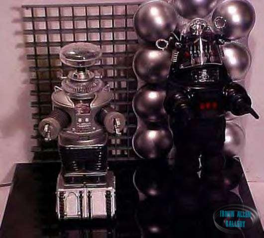 Robby the Robot and the B-9 Robot from Lost in Space episode: "War of the Robots"