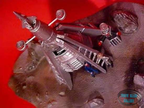 Custom built-up diorama from the Lost in Space television episode titled "Welcome Stranger"
