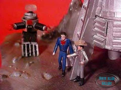 Custom built-up diorama from the Lost in Space television episode titled "Welcome Stranger"