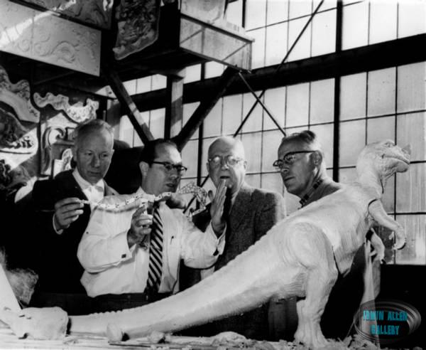 Irwin Allen with Tyrannosaurus