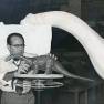 Irwin Allen with Brontosaurus