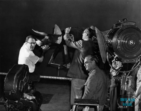 Irwin Allen with Triceratops