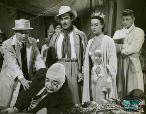 Red Buttons, Peter Lorre, Gilbert Roland, Adele Mara, and David Nelson
