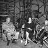 Sir Cedric Hardwicke, researcher Elizabeth Emanuel and Richard Haydn