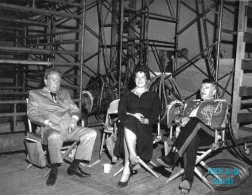 Sir Cedric Hardwicke, researcher Elizabeth Emanuel and Richard Haydn