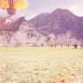 The balloon lands