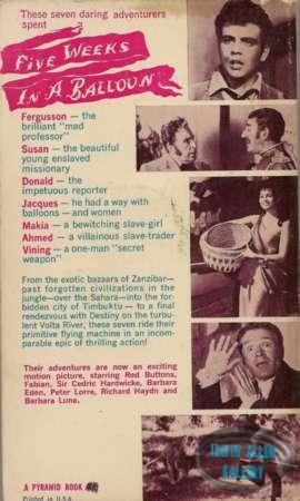 Five weeks in a ballon novel back cover