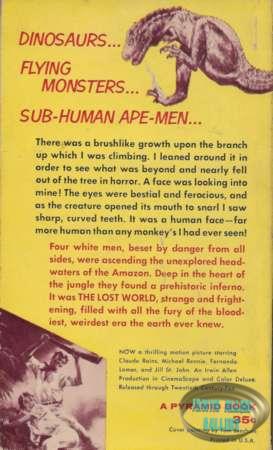 The Lost World novel back cover