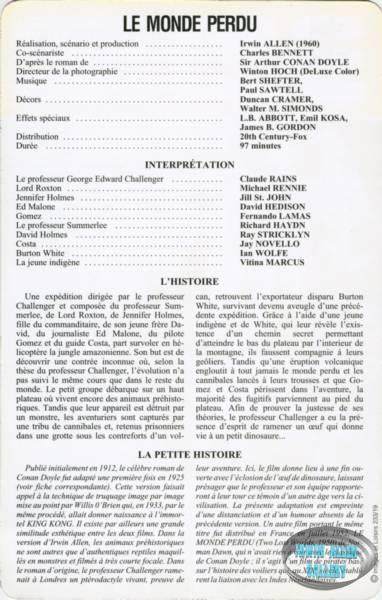 French Lost World Information Card