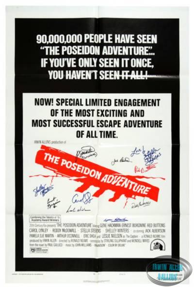 The Poseidon Adventure Cast Signed Movie Poster