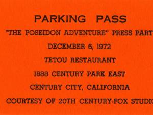 Press Party Parking Pass