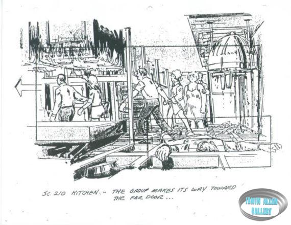 Scene 210 - The group makes way through kitchen