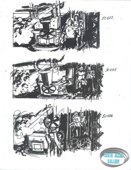 Scene 403, 405, 406 - Scott leaps to close steam valve