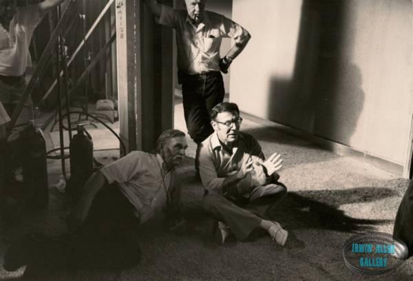 Joe Biroc and Irwin Allen discuss a scene