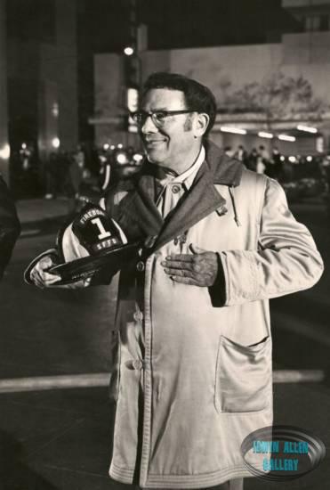 Irwin Allen with Fireman Helmet