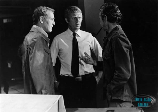 Paul Newman, Steve McQueen, and John Guillermin