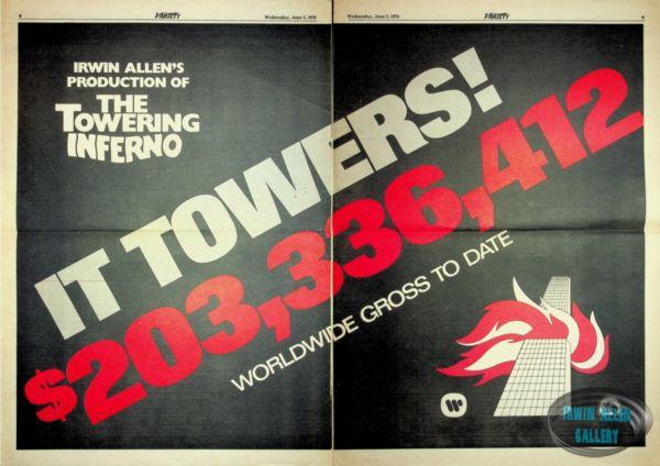 Variety Towering Inferno Ad 2 June 1976