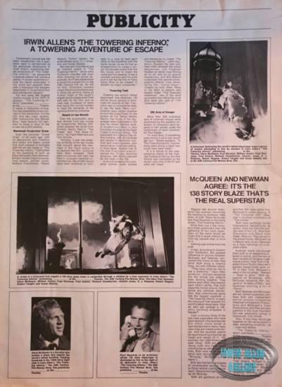 Large Towering Inferno Pressbook