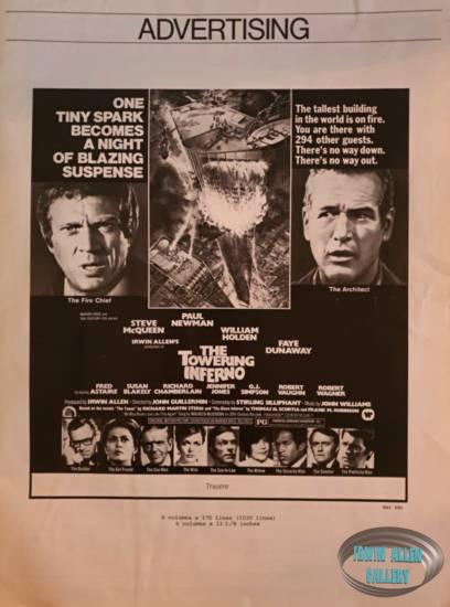 Large Towering Inferno Pressbook