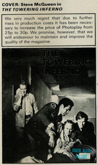 Photoplay March 1975 Towering Inferno Article