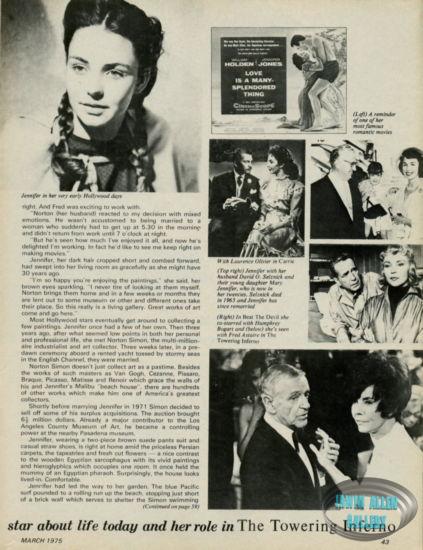 Photoplay March 1975 Towering Inferno Article