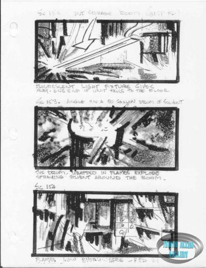 Scenes 152 to 154 - Drum of solvent explodes