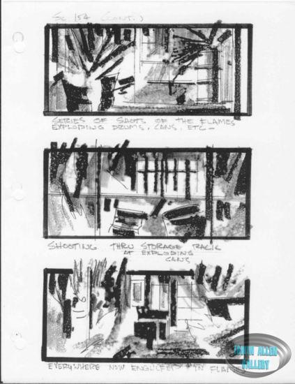 Scene 154 - Storage room engulfed in flames