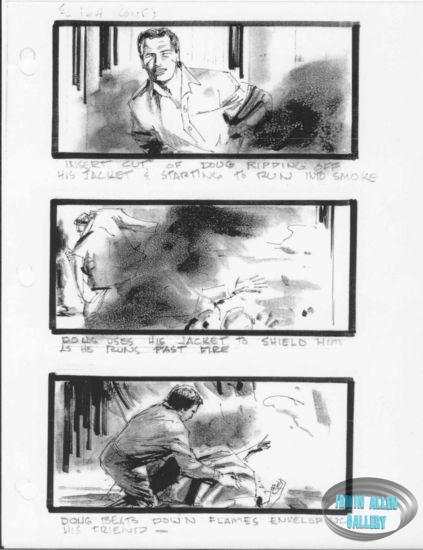 Scene 164 - Doug beats down flames