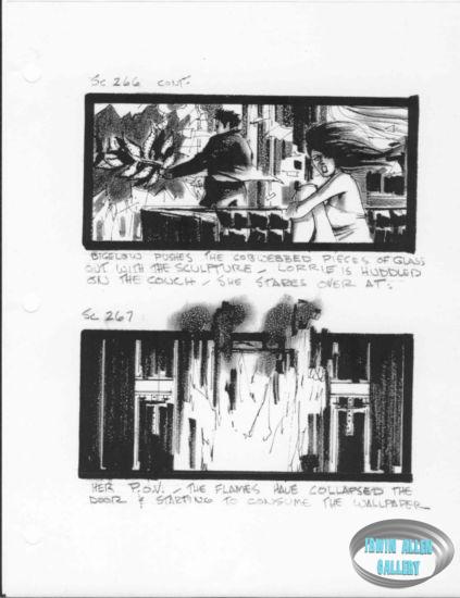 Scenes 266 to 267 - Flames enter Bigelow's room