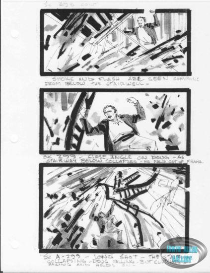 Scenes 298 to 299 - Stairwell below collapses