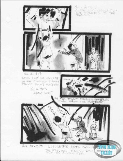 Scene 313 - Lisolette swings on railing
