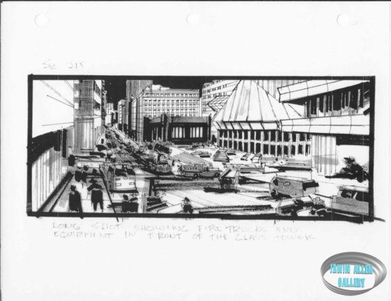 Scene 315 - Fire trucks outside glass tower
