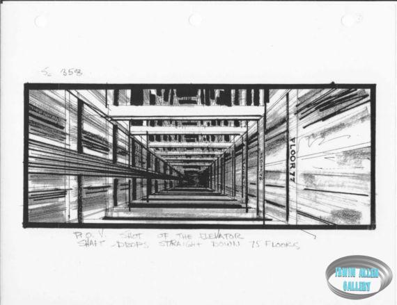 Scene 358 - Down elevator shaft
