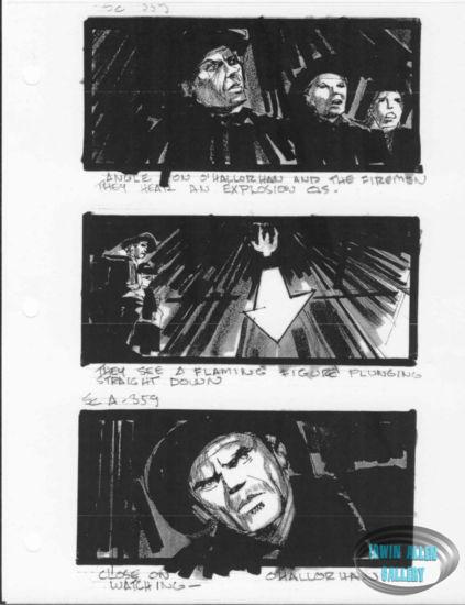 Scene 359 - Figure plunges down shaft